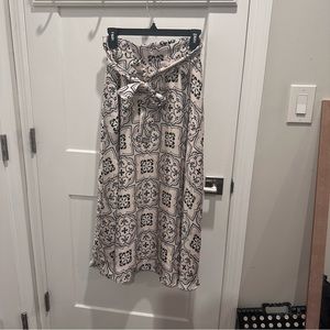 NWT Ann Taylor Petite Tiled Tie Waist Maxi Skirt Size 2P